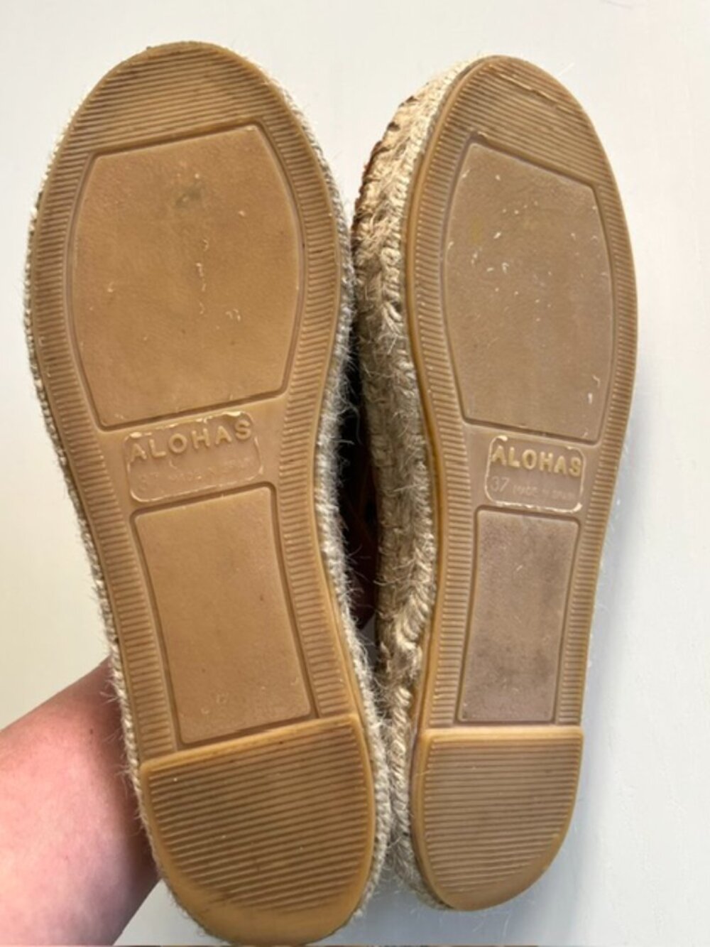 Alohas Espadrille Woven Leather Sandals | Size 37 - Picture 6 of 6